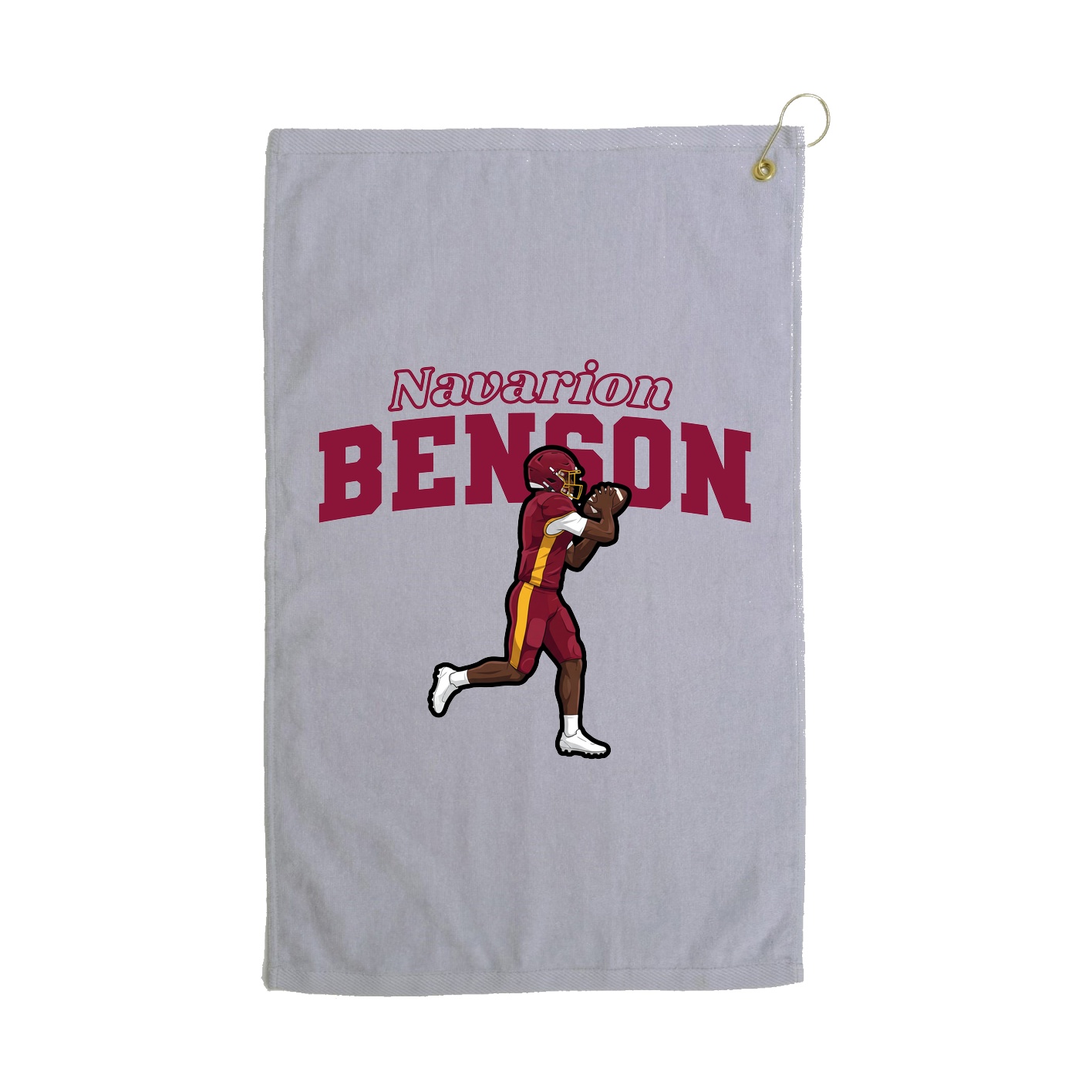 Golf Towel — Name Arch in Grey