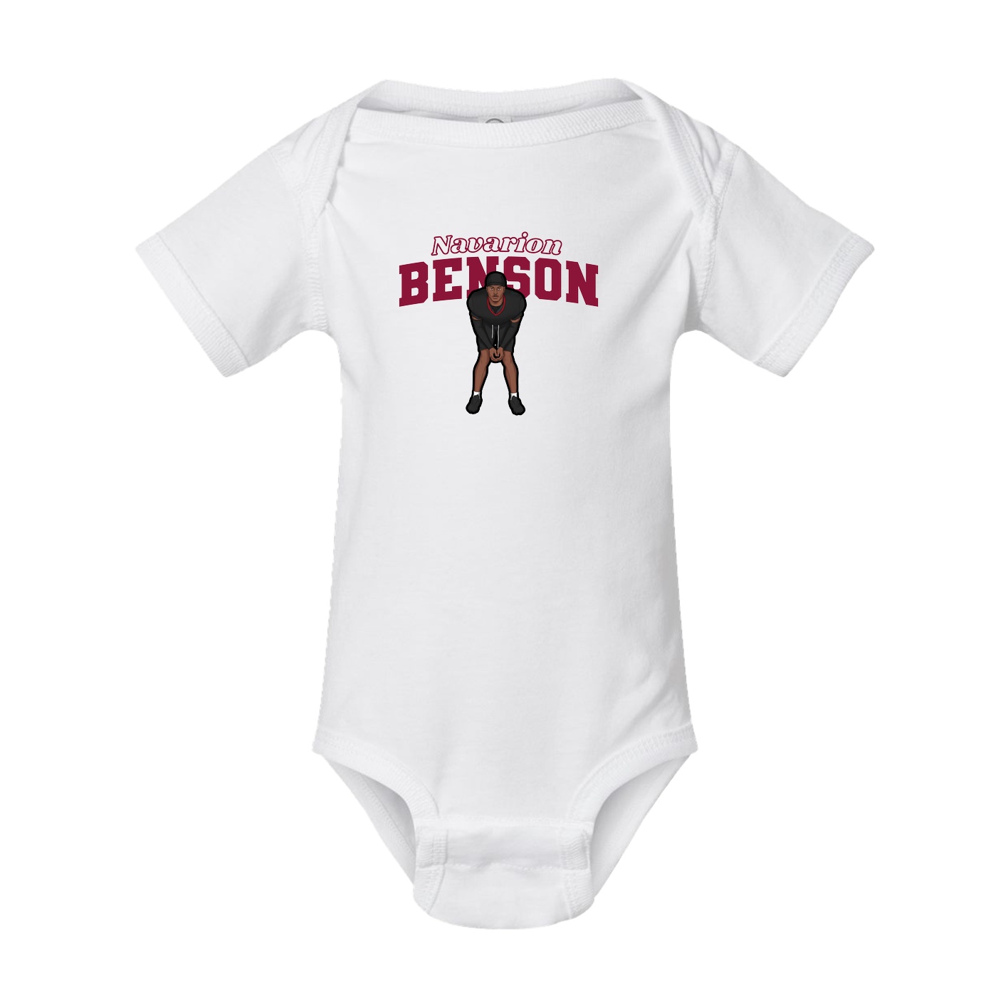 Baby Onesie — Name Arch in White