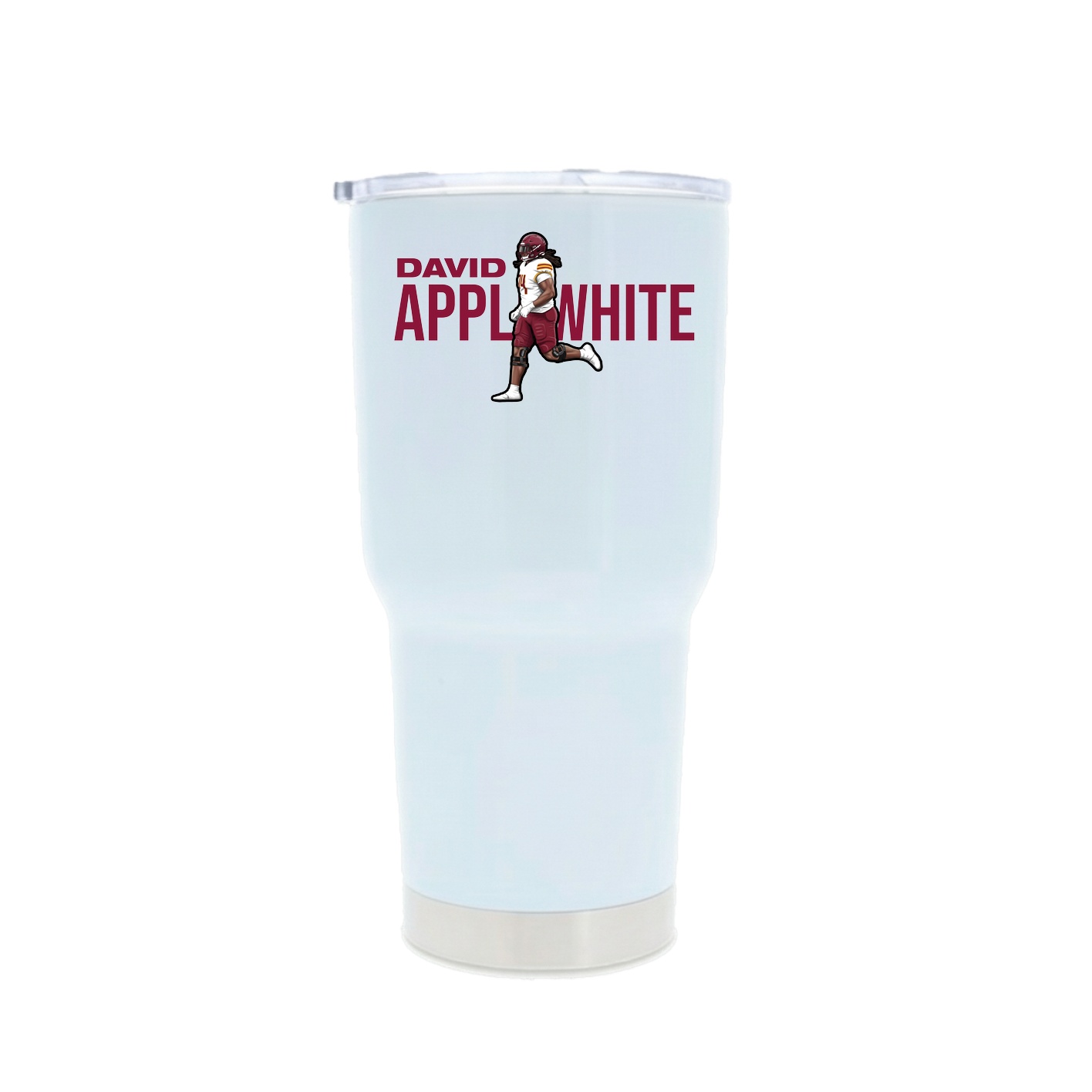 30oz Stainless Steel Tumbler — Player Name in White