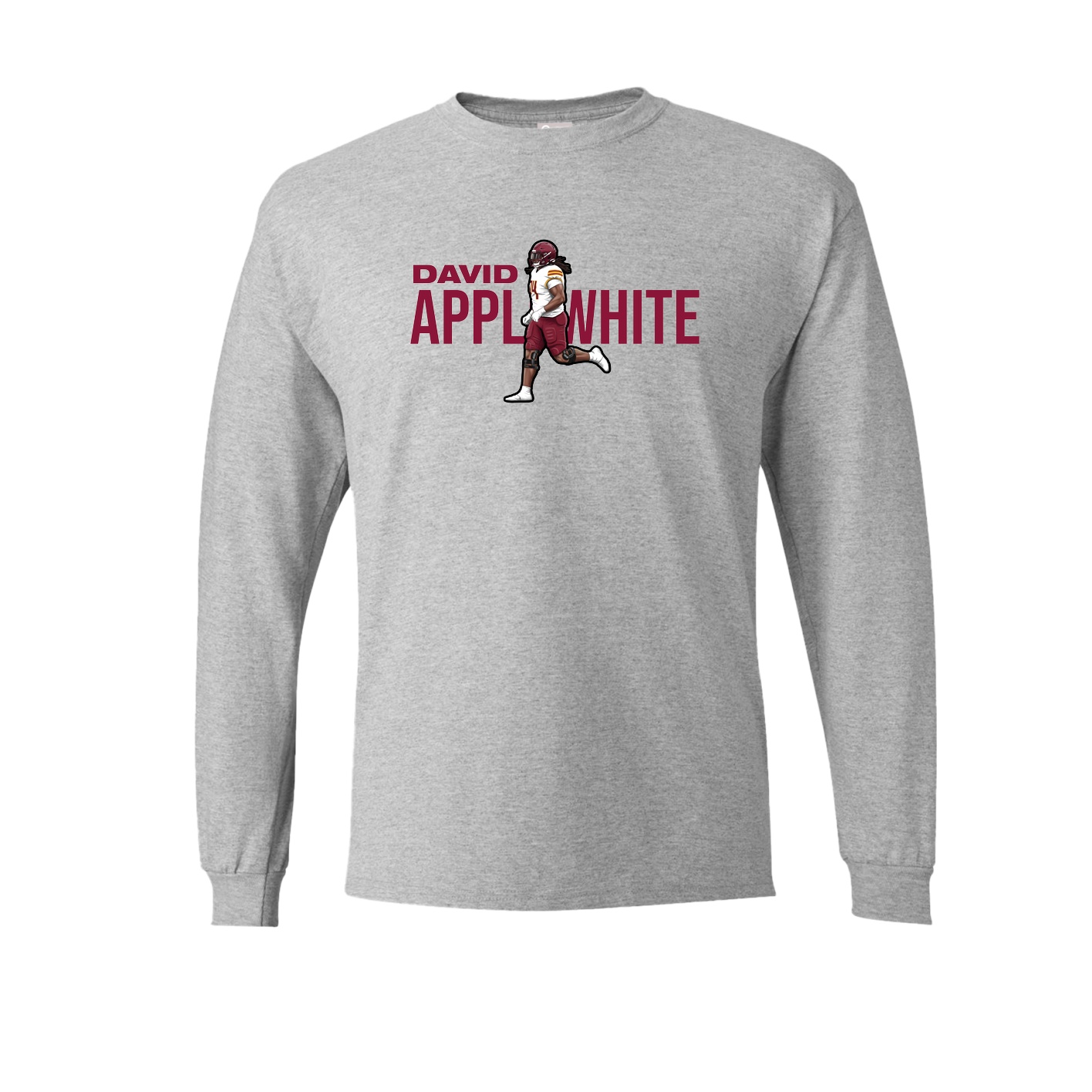 Long Sleeve Tee — Player Name in Grey