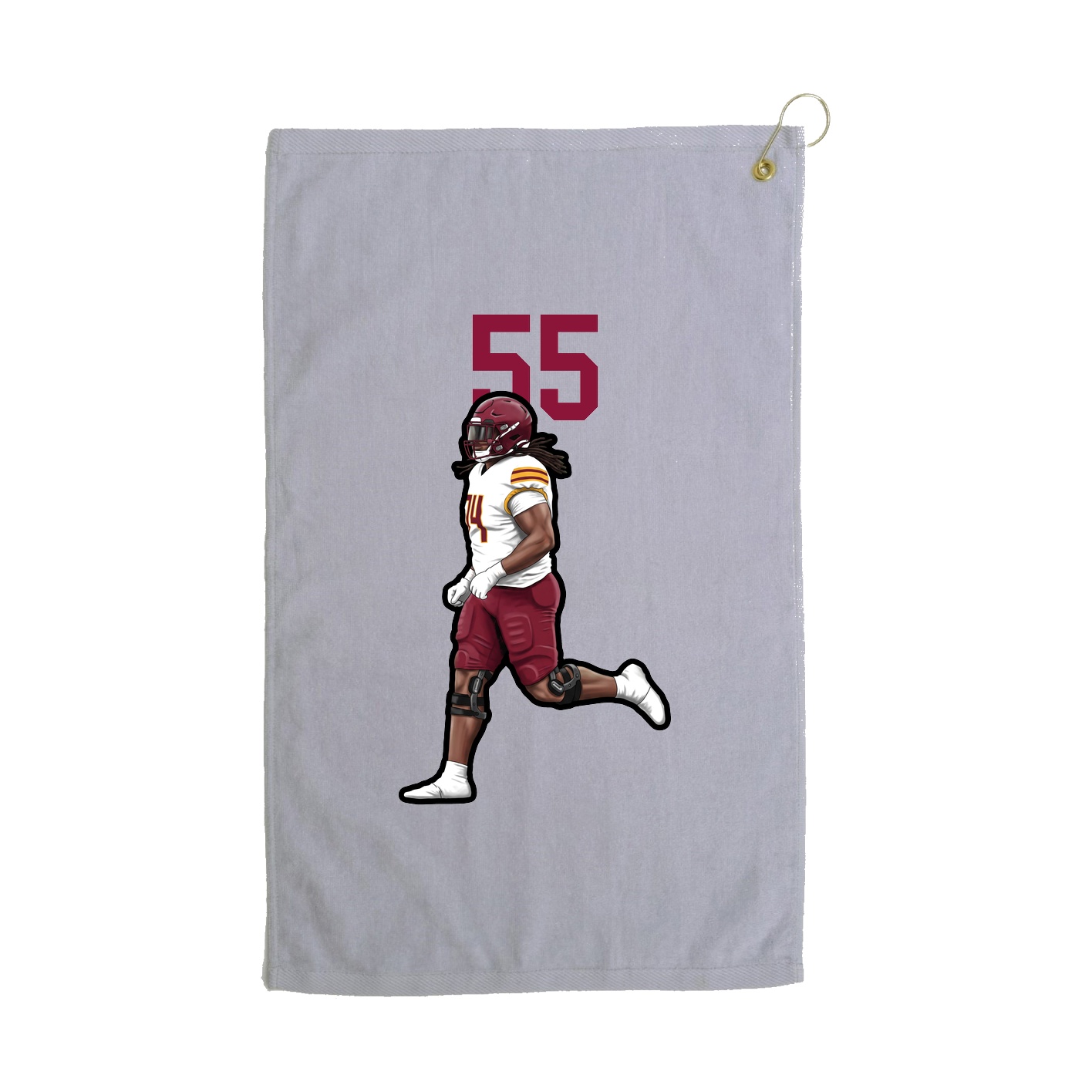 Golf Towel — Number Top in Grey