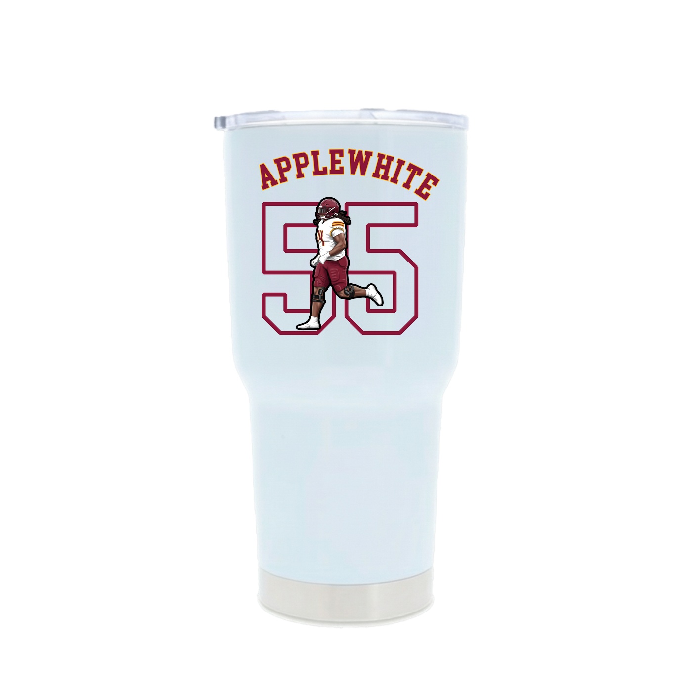 30oz Stainless Steel Tumbler — Shirsey Arch in White