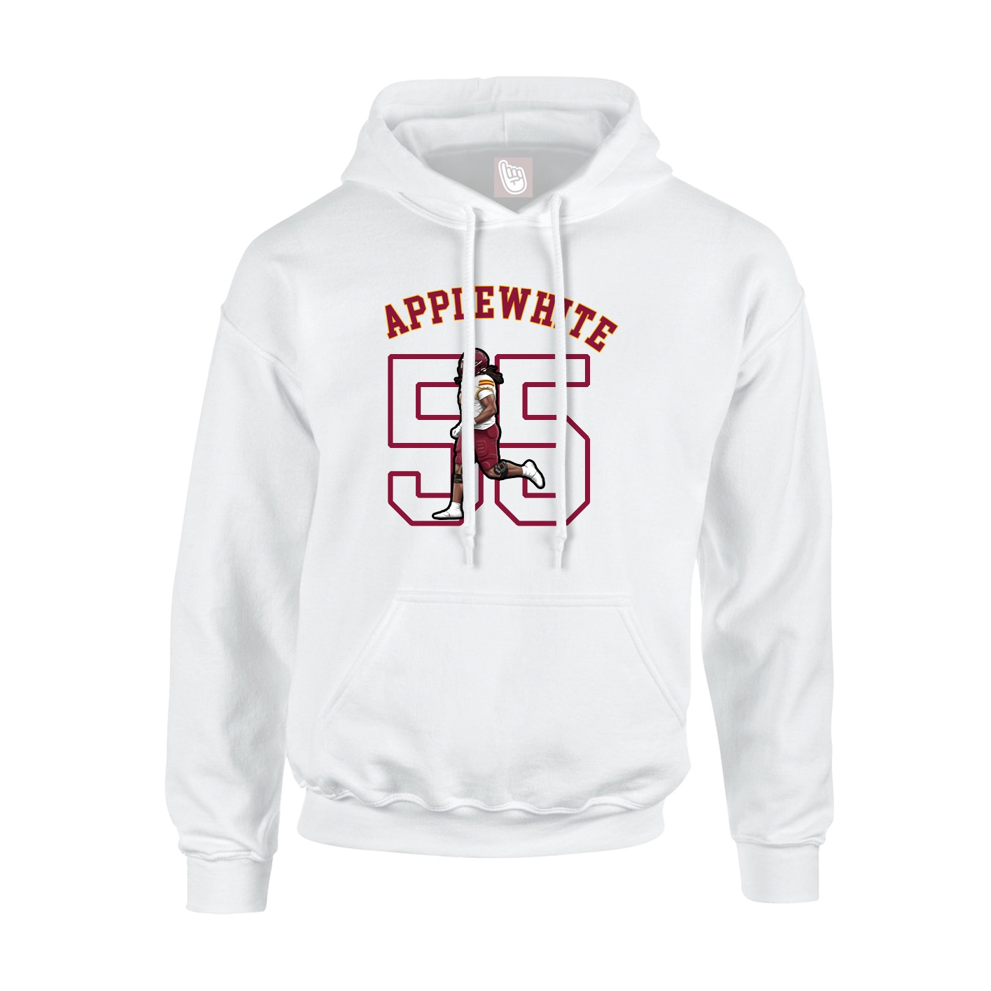 Youth Hoodie — Shirsey Arch in White