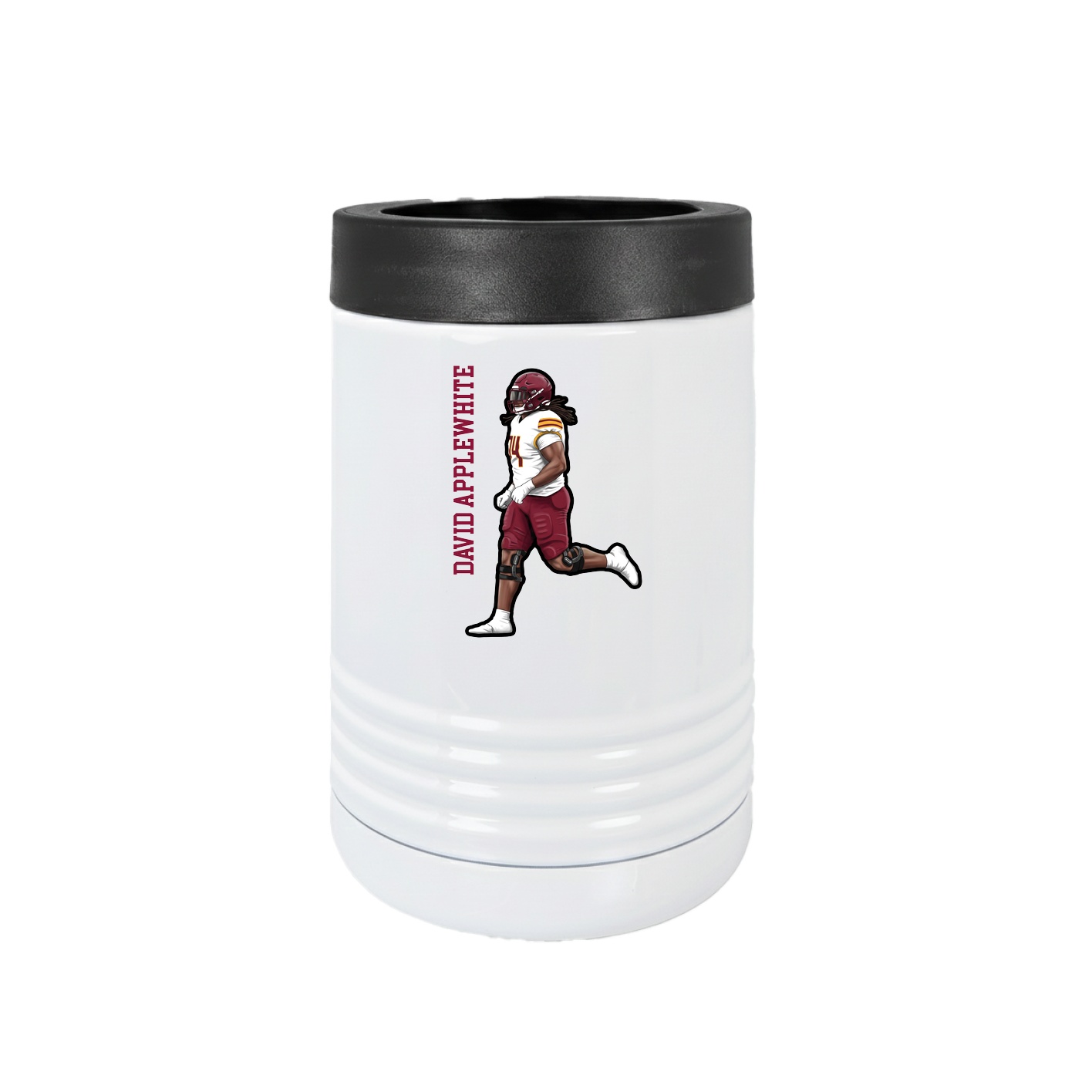 Beverage Holder — Name Vertical in White