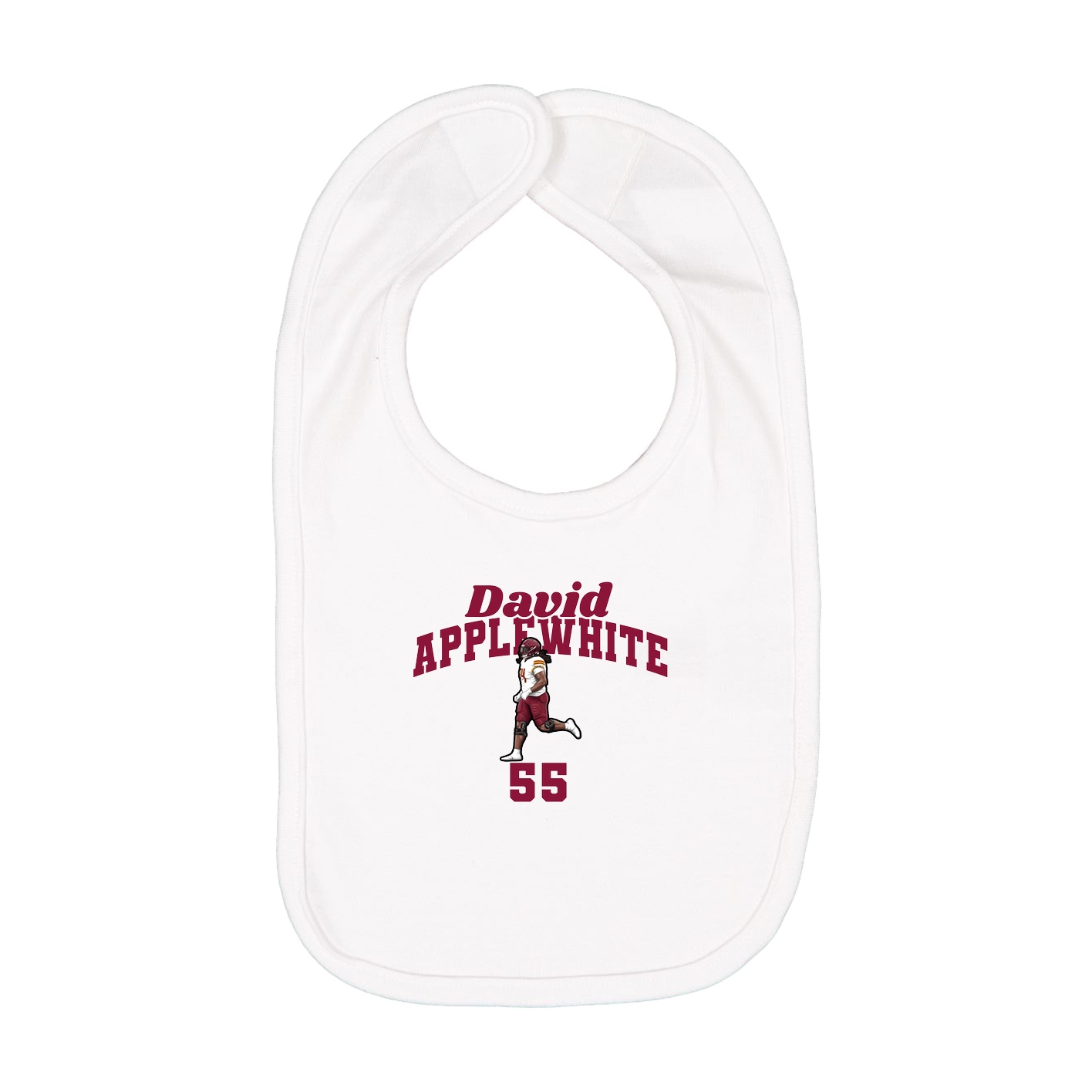 Infant Bib — Signature Arch in White