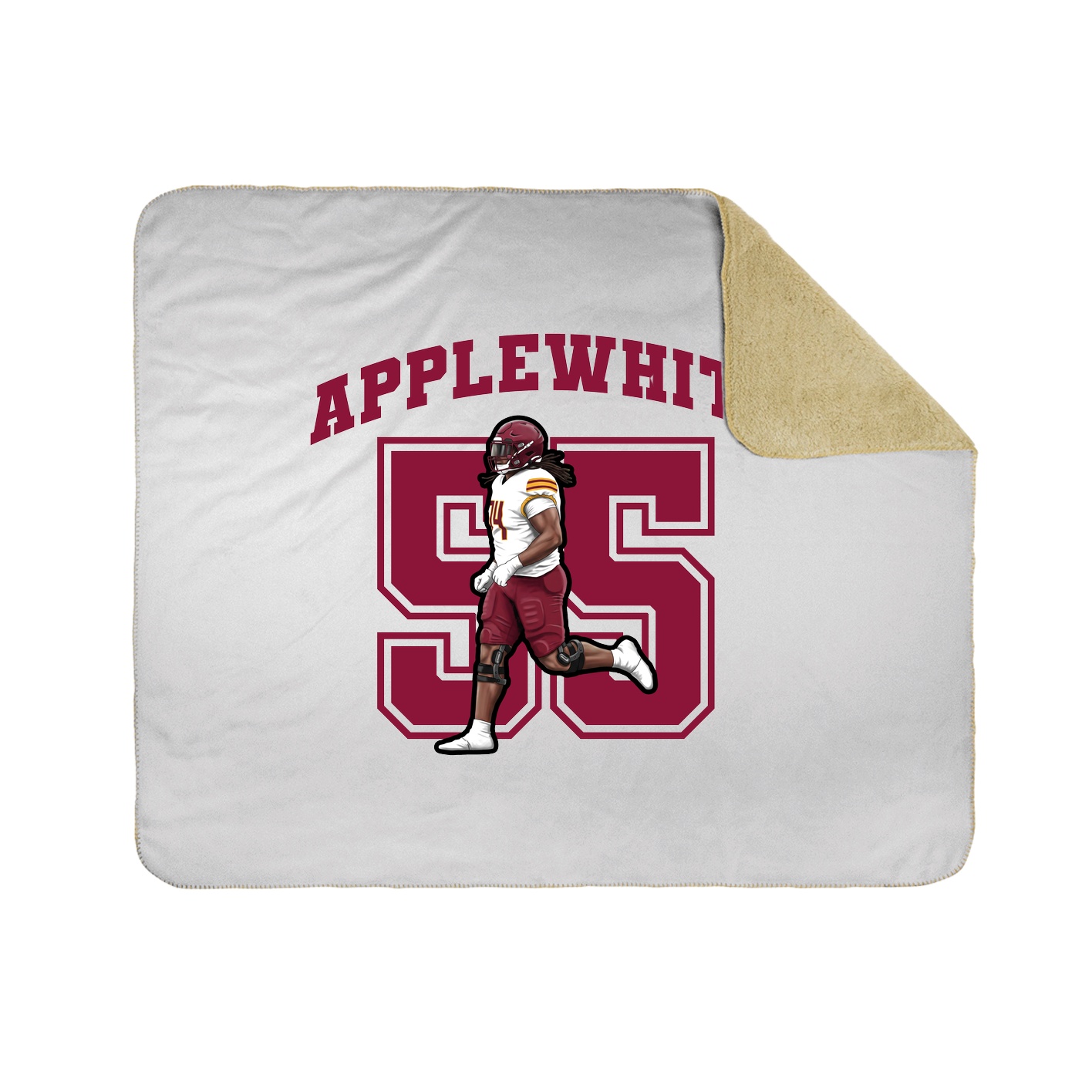 Throw Blanket — Number in White