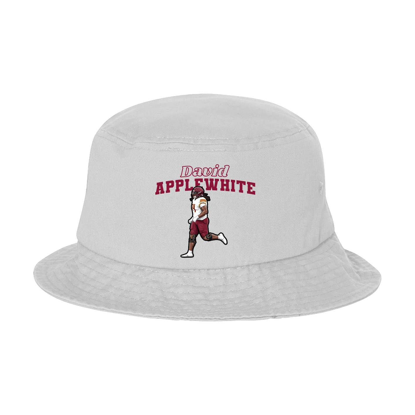 Bucket Cap — Name Arch in White
