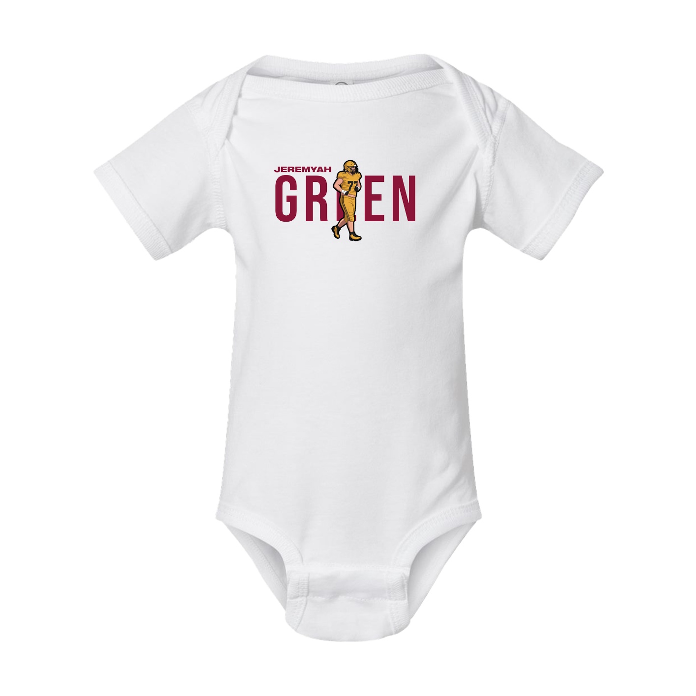 Baby Onesie — Player Name in White