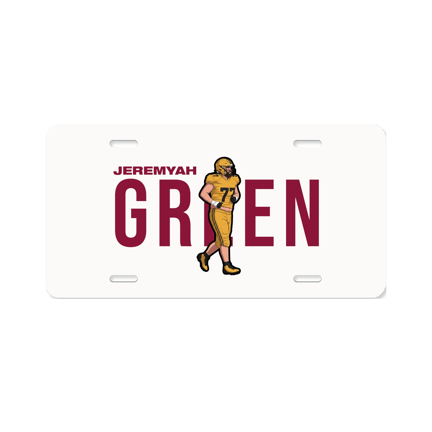 License Plate — Player Name in Classic