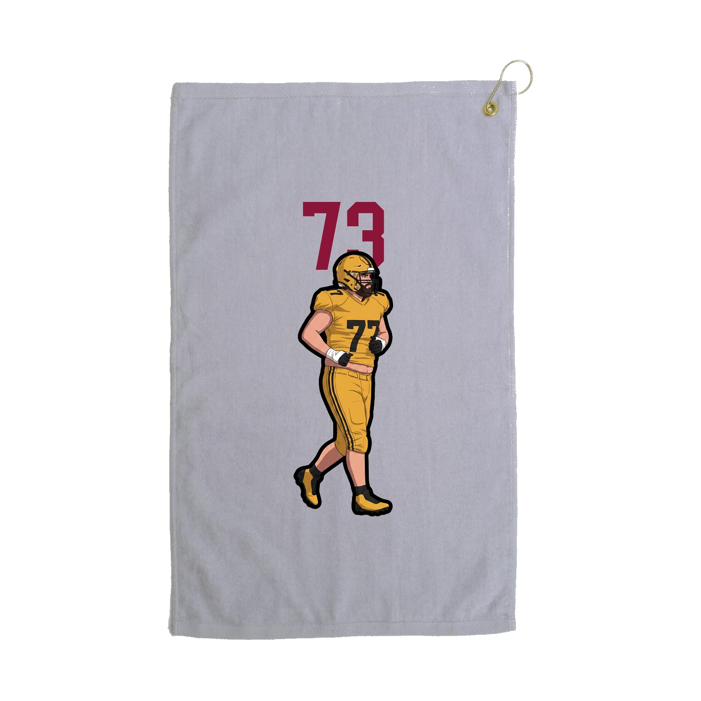 Golf Towel — Number Top in Grey