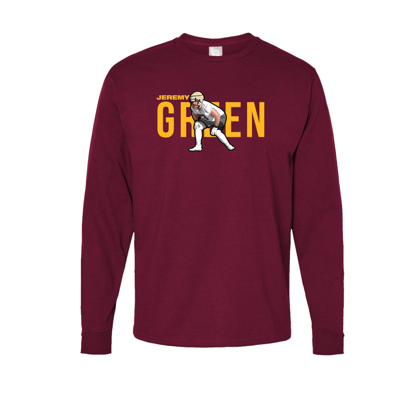 Long Sleeve Tee — Player Name in Cardinal