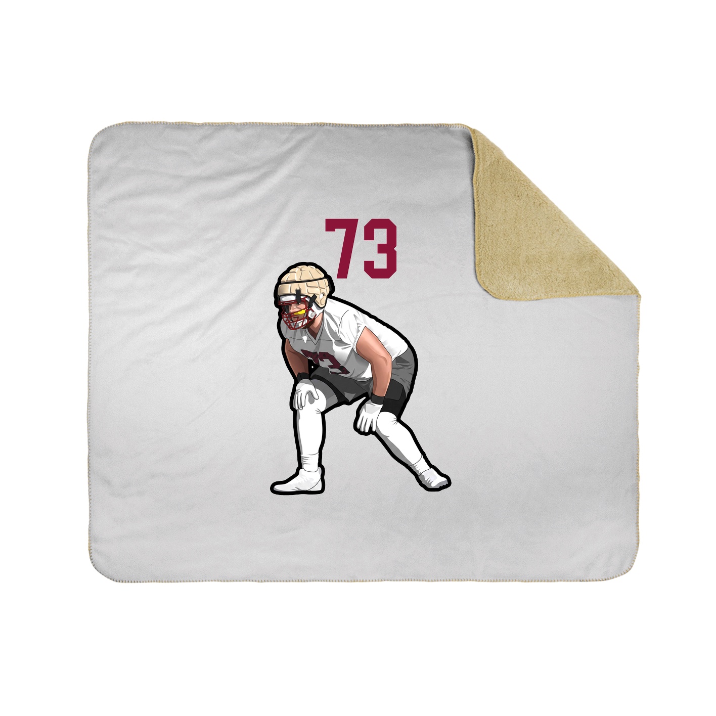 Throw Blanket — Number Top in White