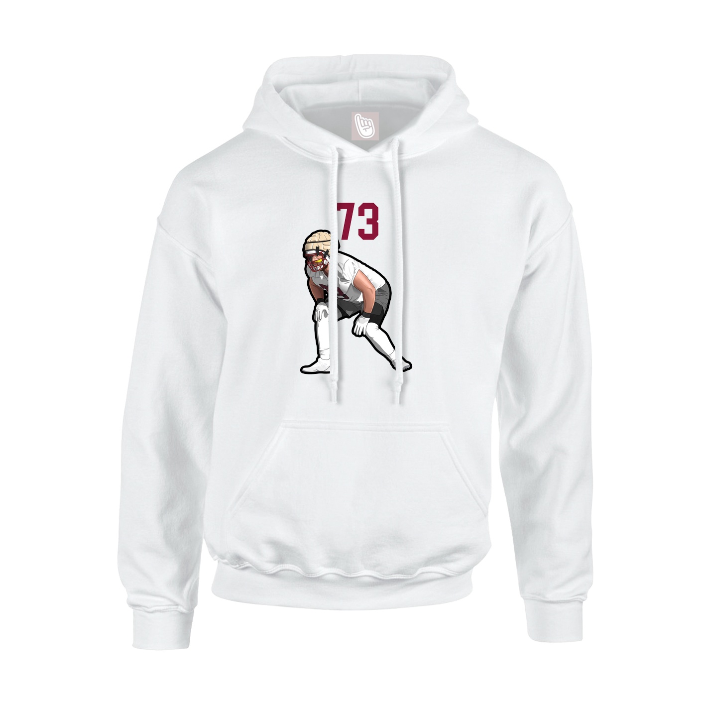 Hoodie — Number Top in White