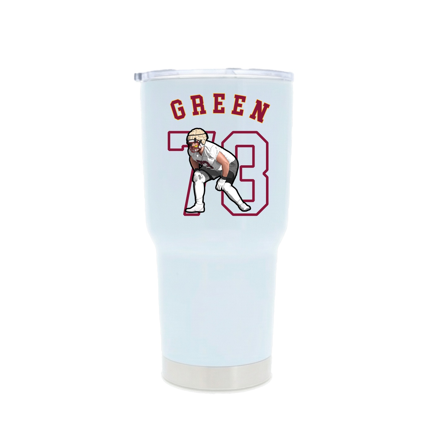 30oz Stainless Steel Tumbler — Shirsey Arch in White
