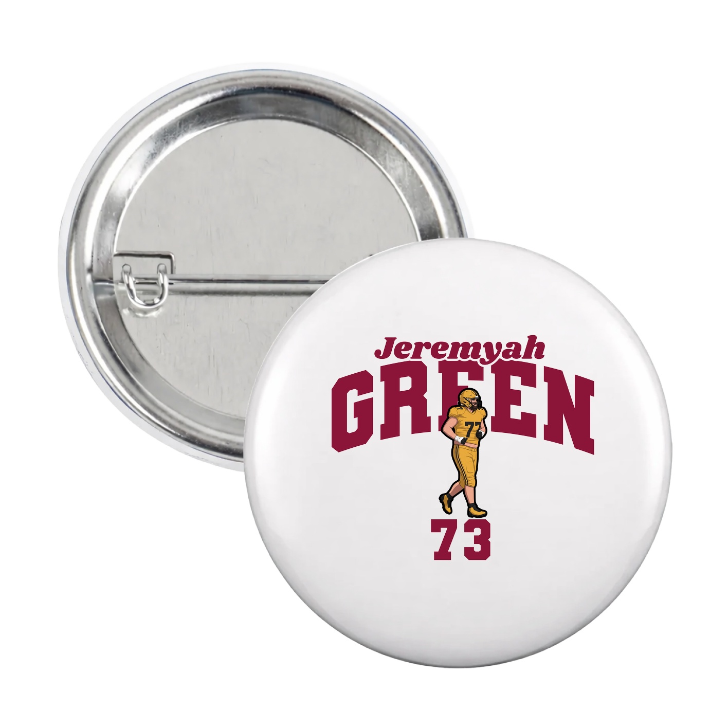 Game Day Button — Signature Arch in White