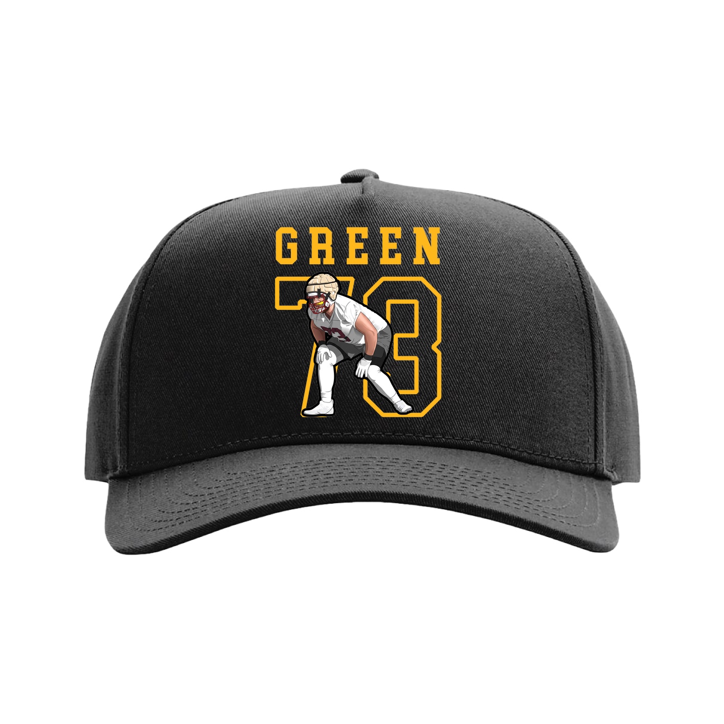 Full Fabric Five-Panel Champ Cap — Shirsey in Black