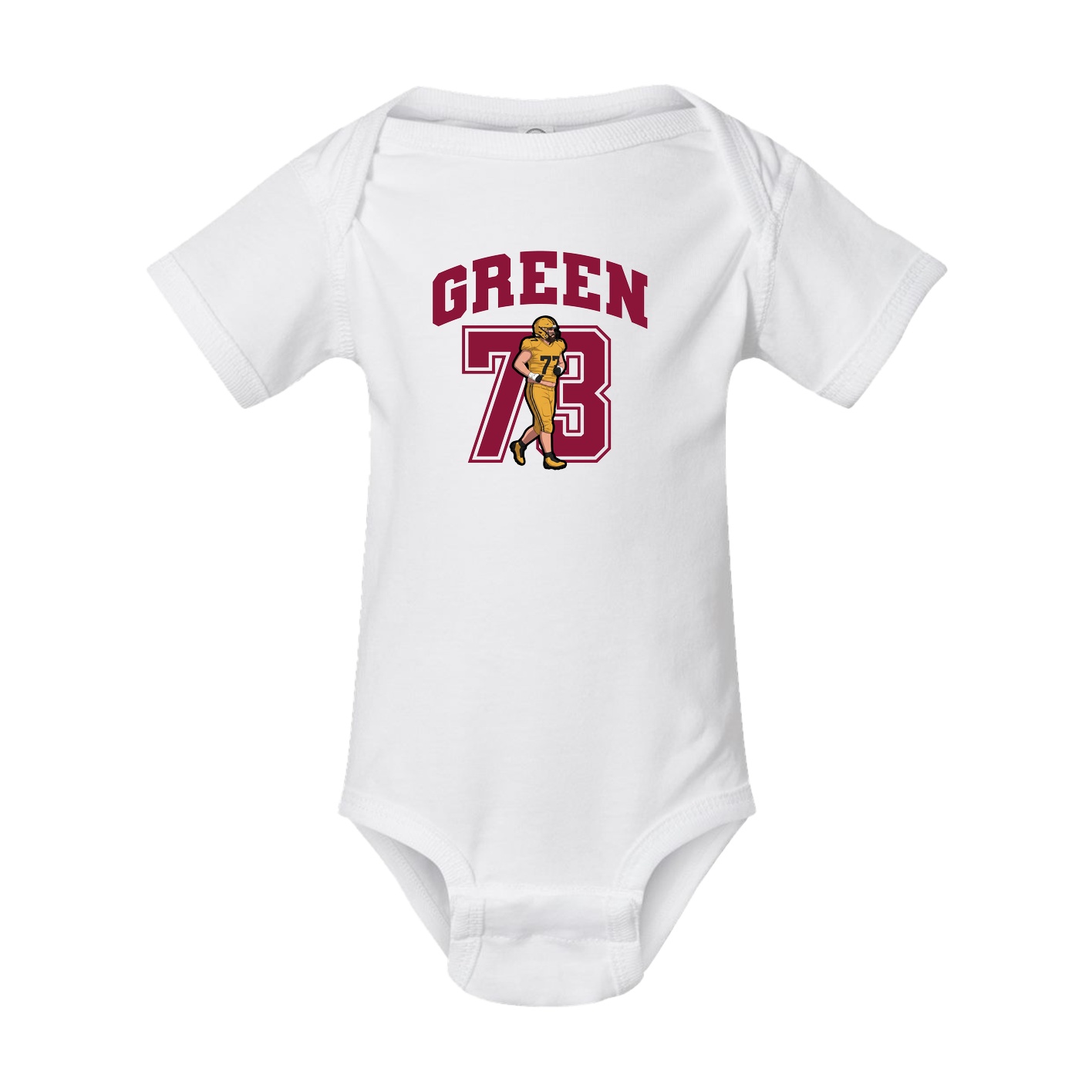 Baby Onesie — Number in White