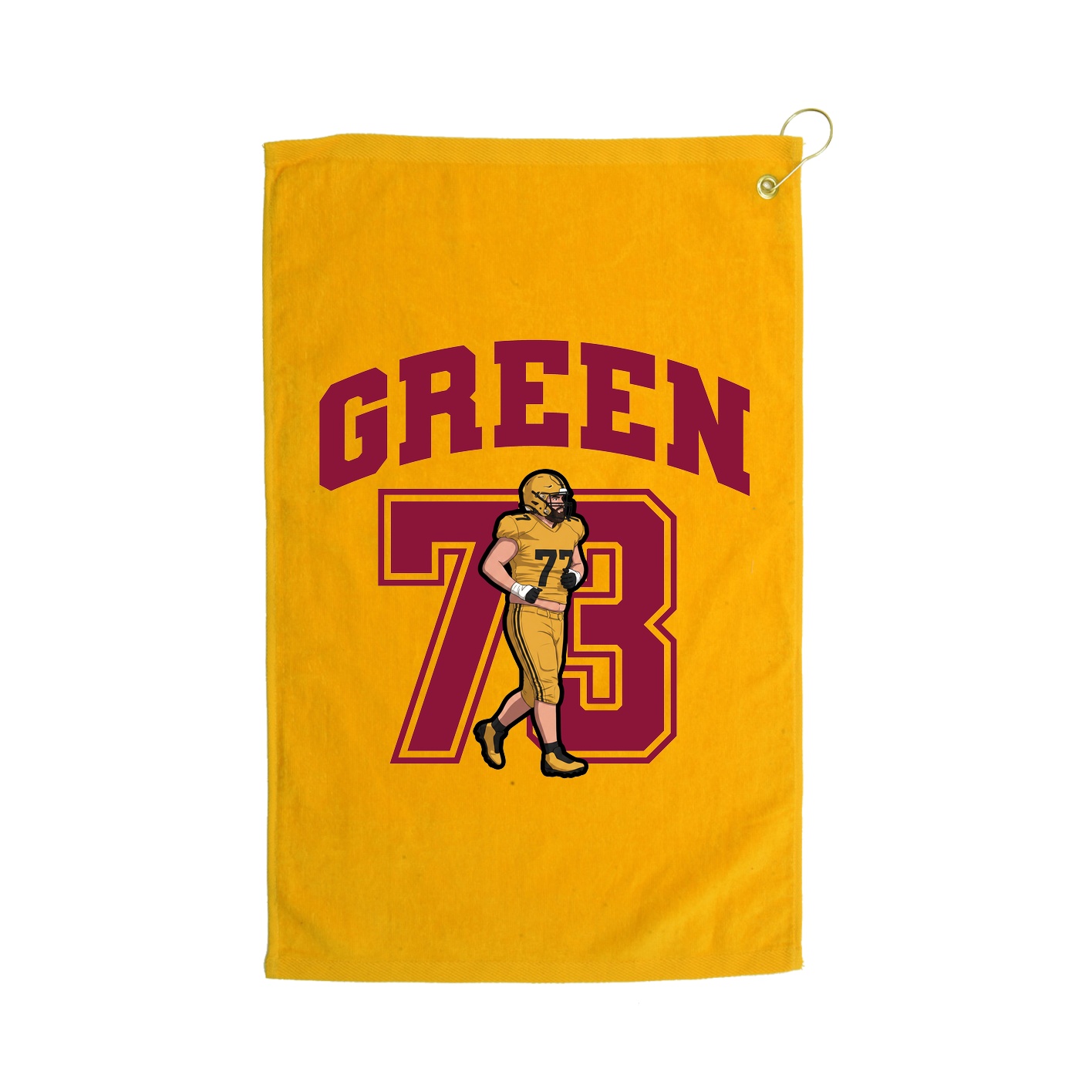 Golf Towel — Number in Gold