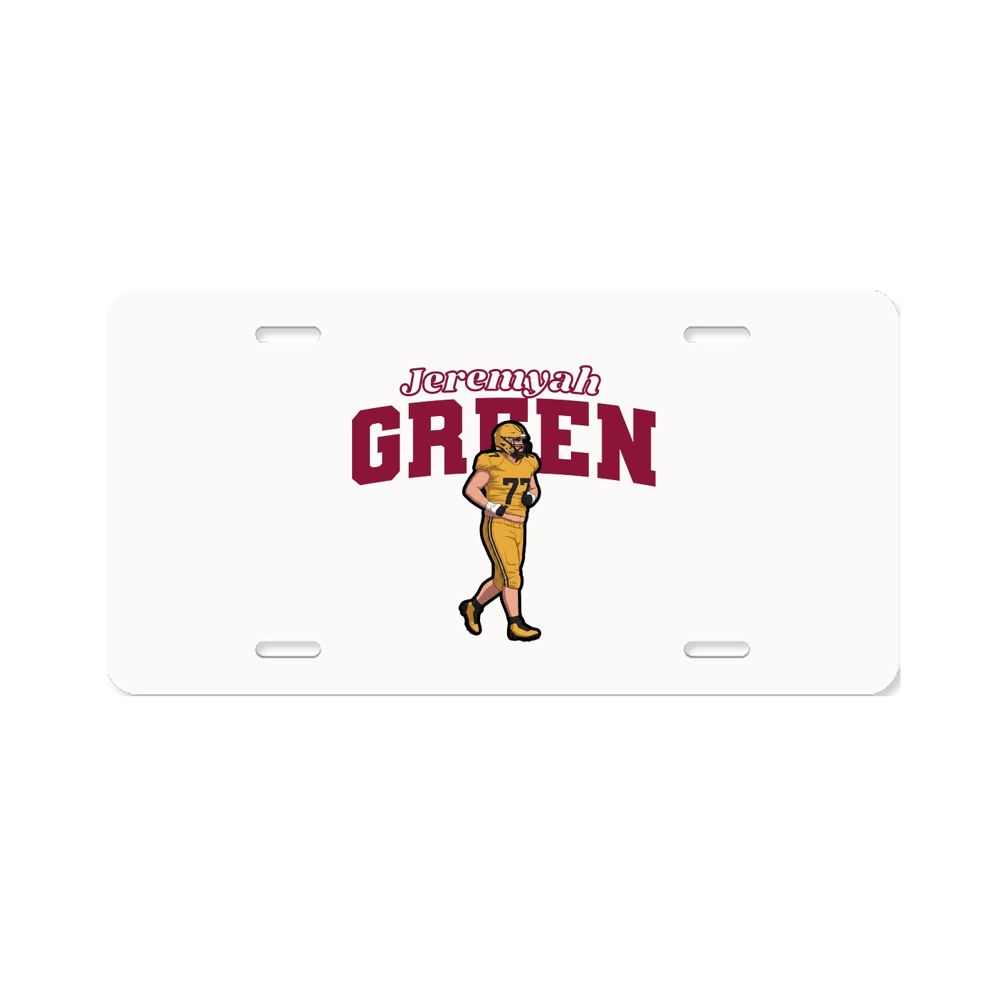 License Plate — Name Arch in Classic