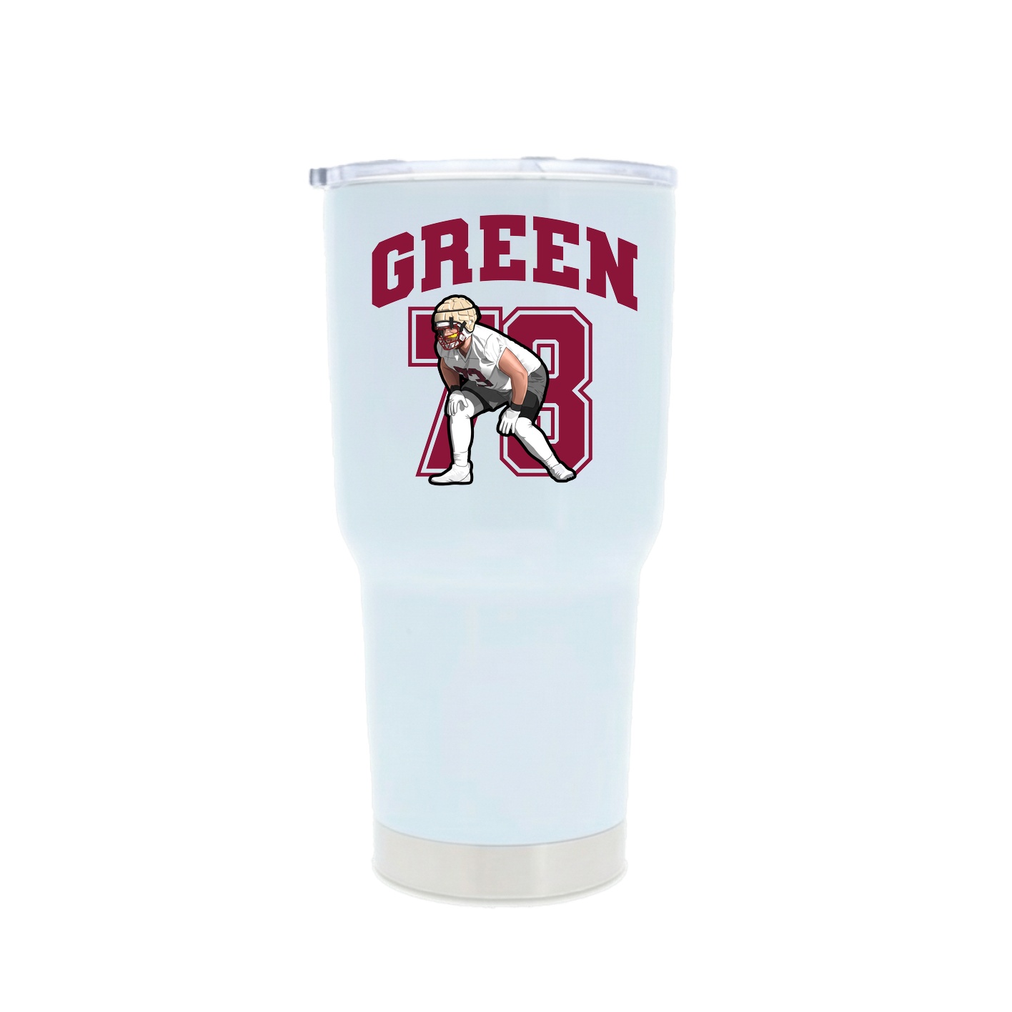 30oz Stainless Steel Tumbler — Number in White