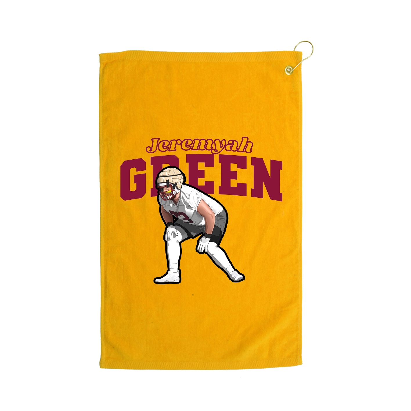 Golf Towel — Name Arch in Gold