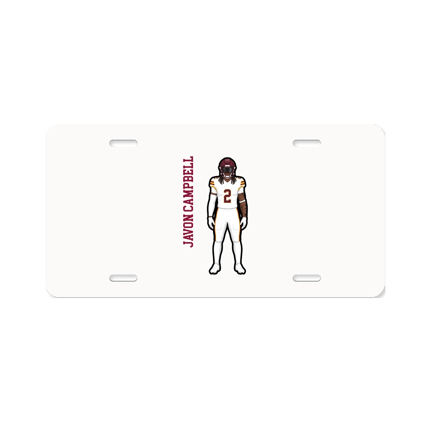 License Plate — Name Vertical in Classic
