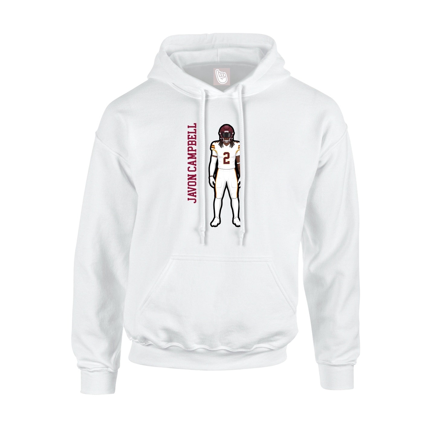 Hoodie — Name Vertical in White