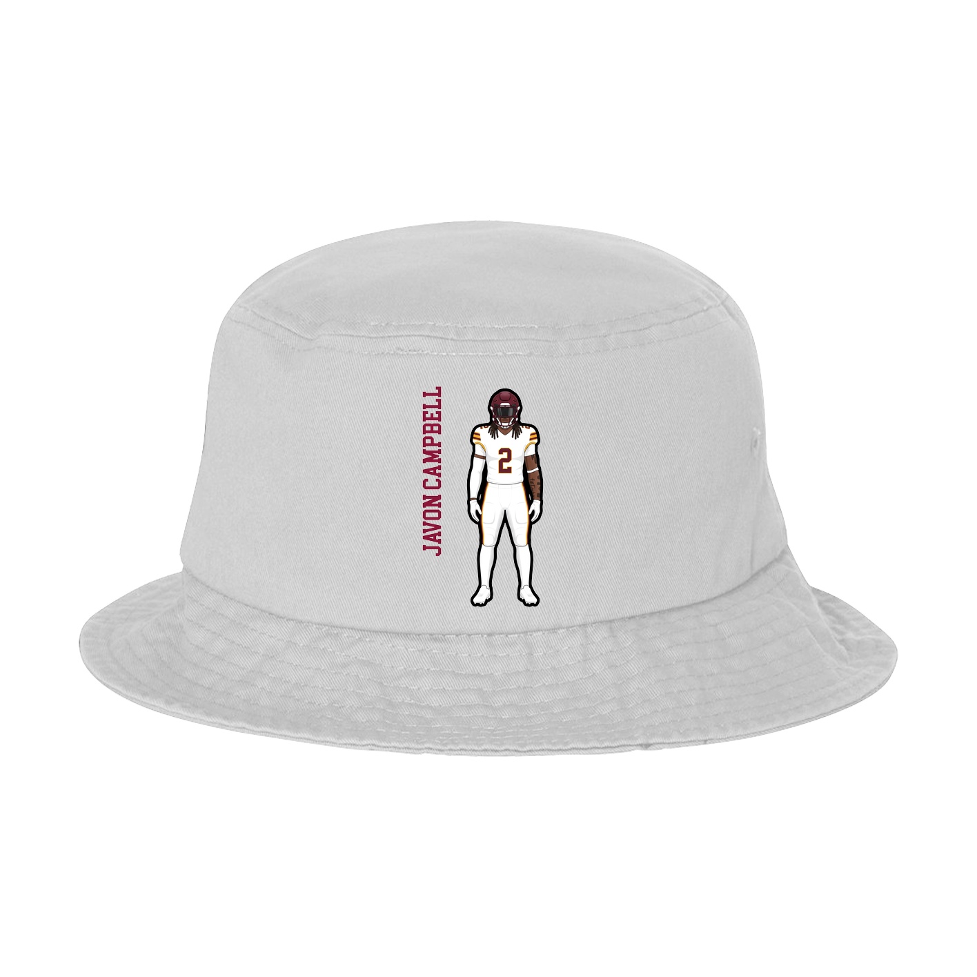 Bucket Cap — Name Vertical in White