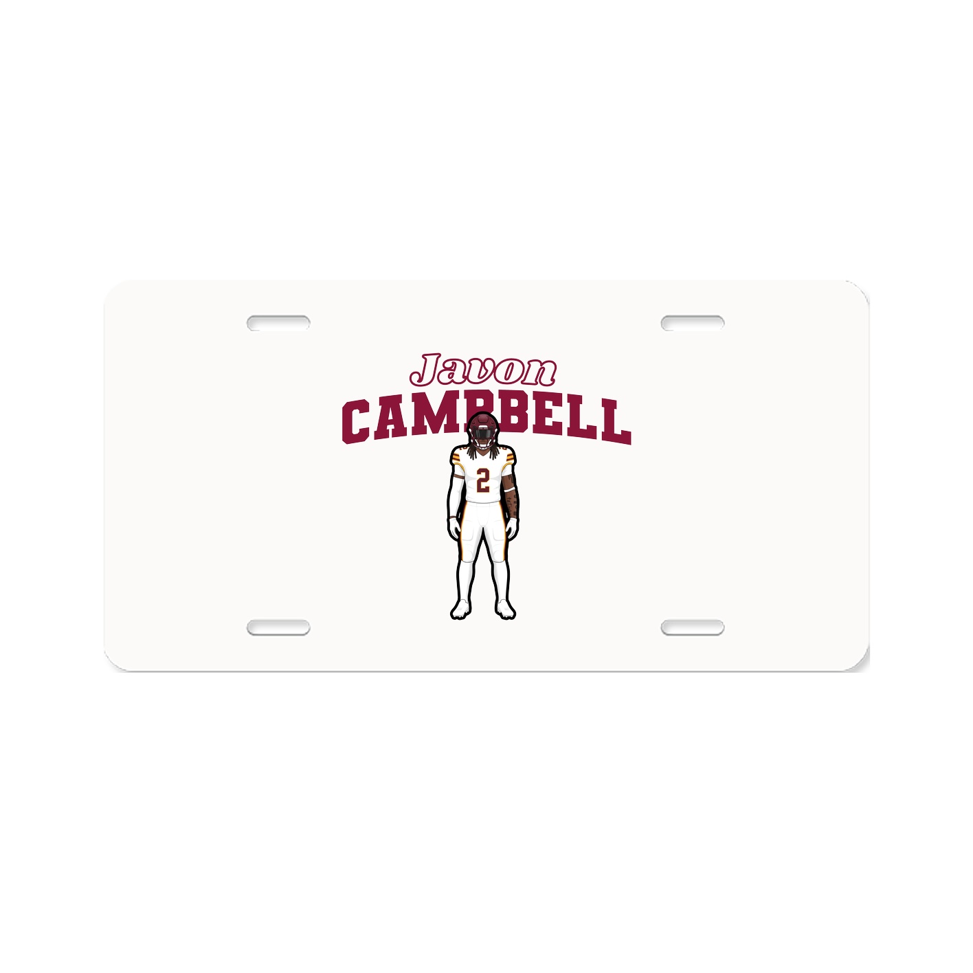 License Plate — Name Arch in Classic