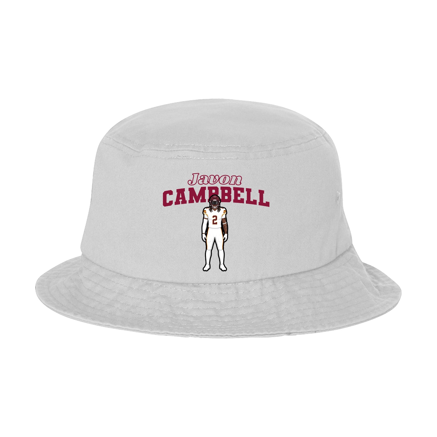 Bucket Cap — Name Arch in White