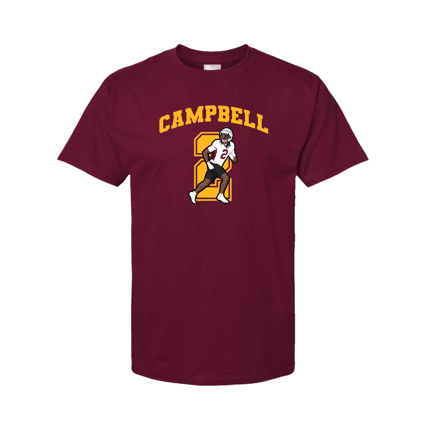 Youth Tee — Number in Cardinal