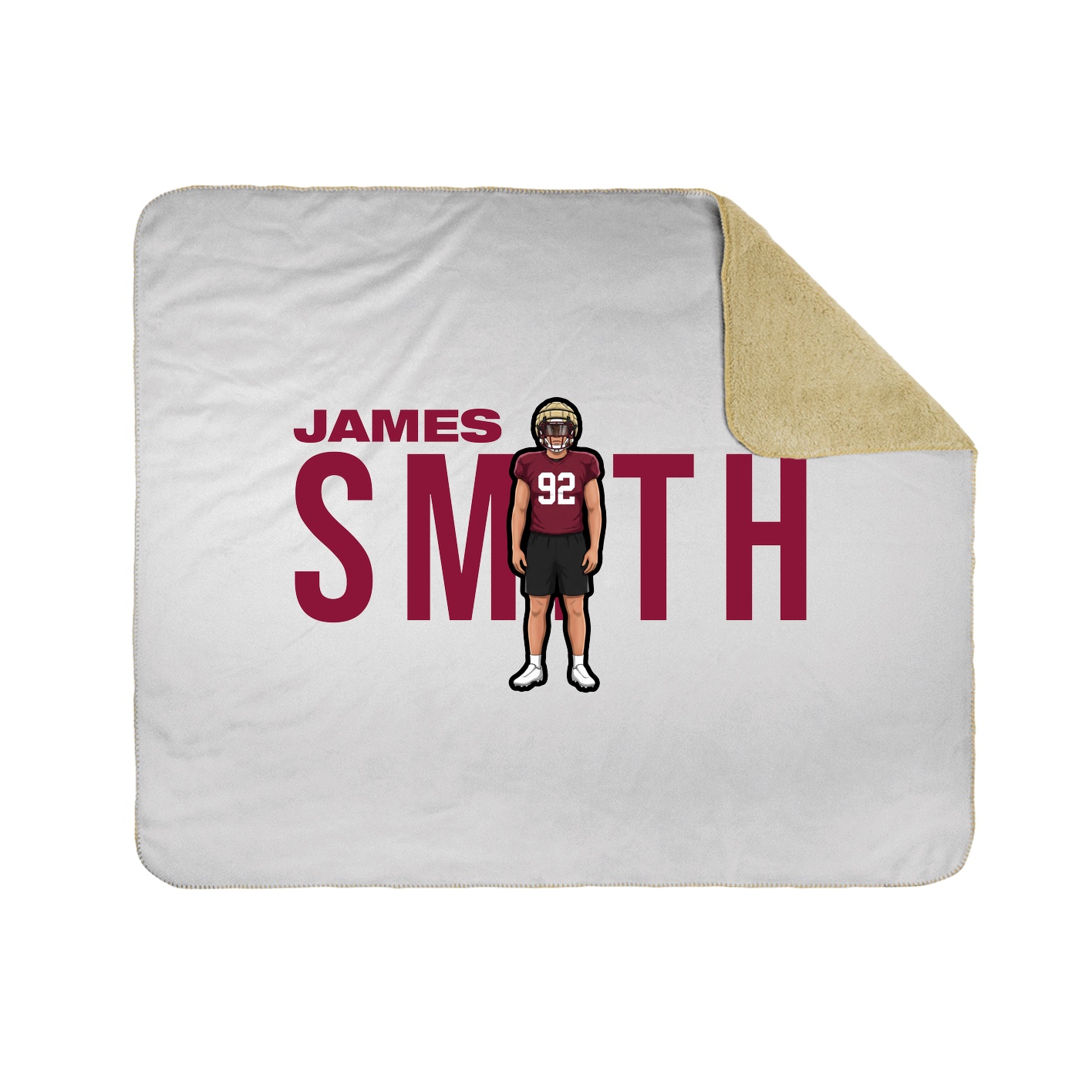 Throw Blanket — Player Name in White