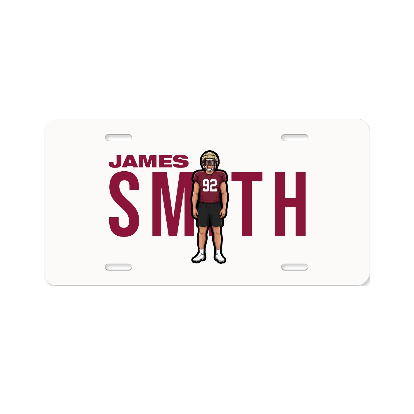 License Plate — Player Name in Classic