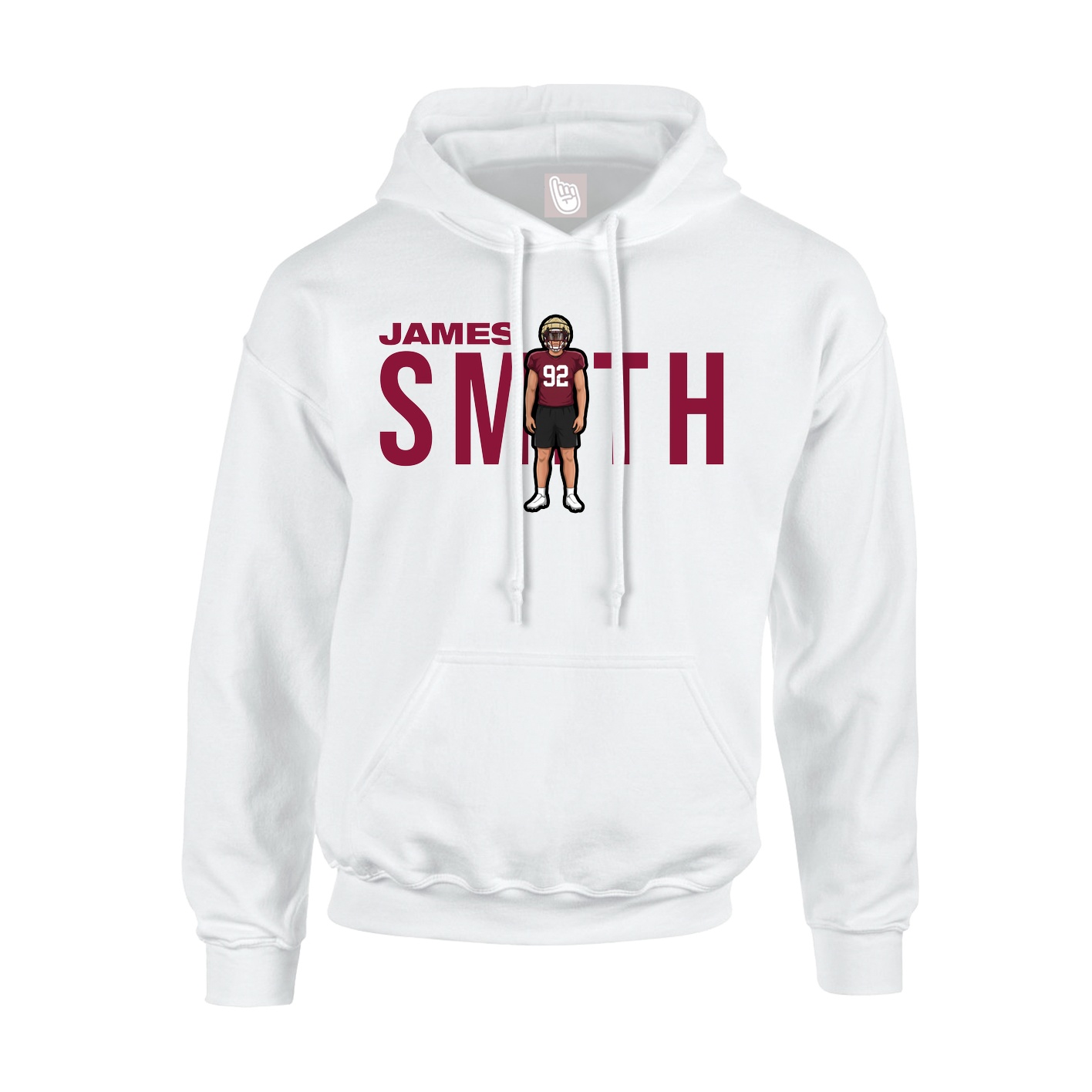 Hoodie — Player Name in White
