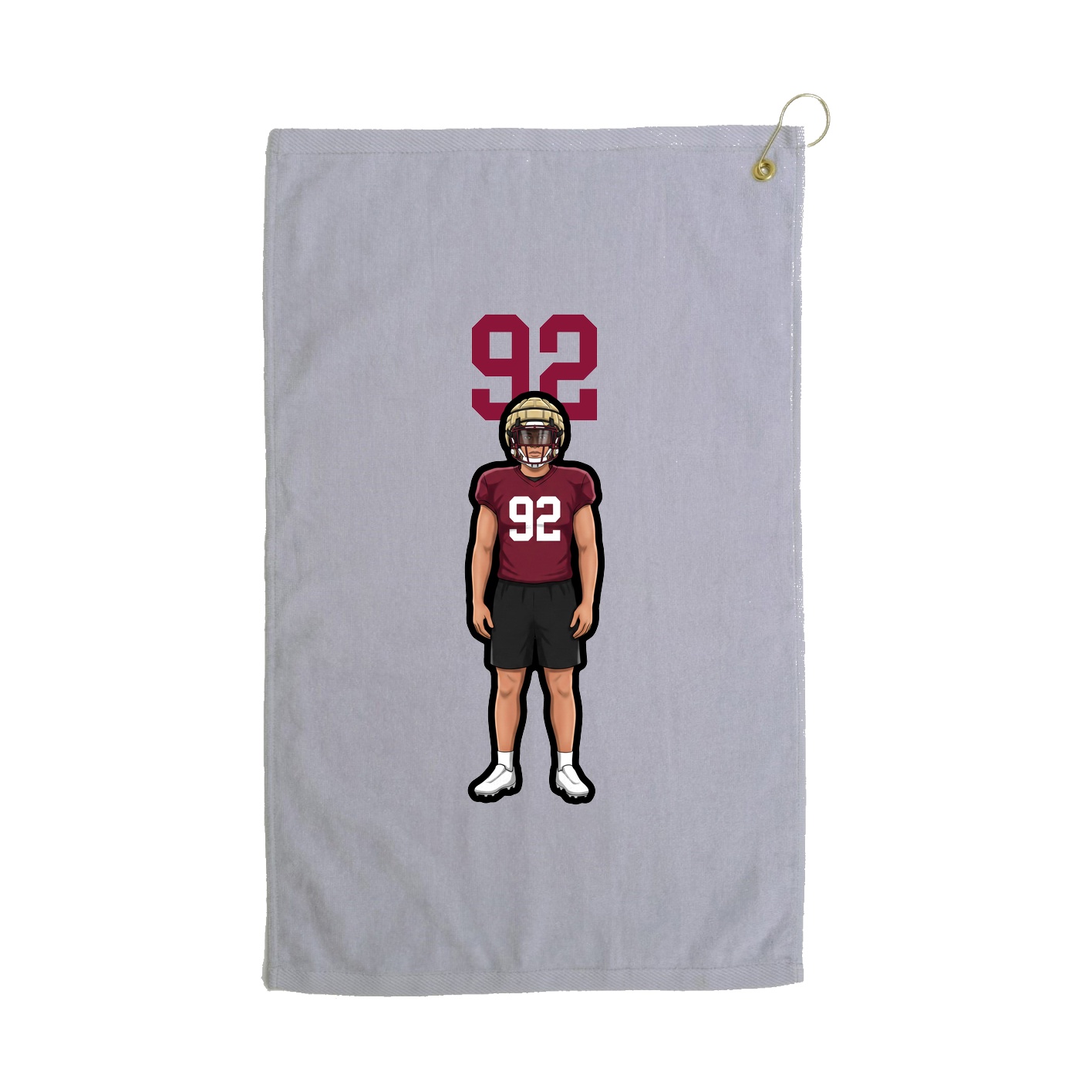 Golf Towel — Number Top in Grey