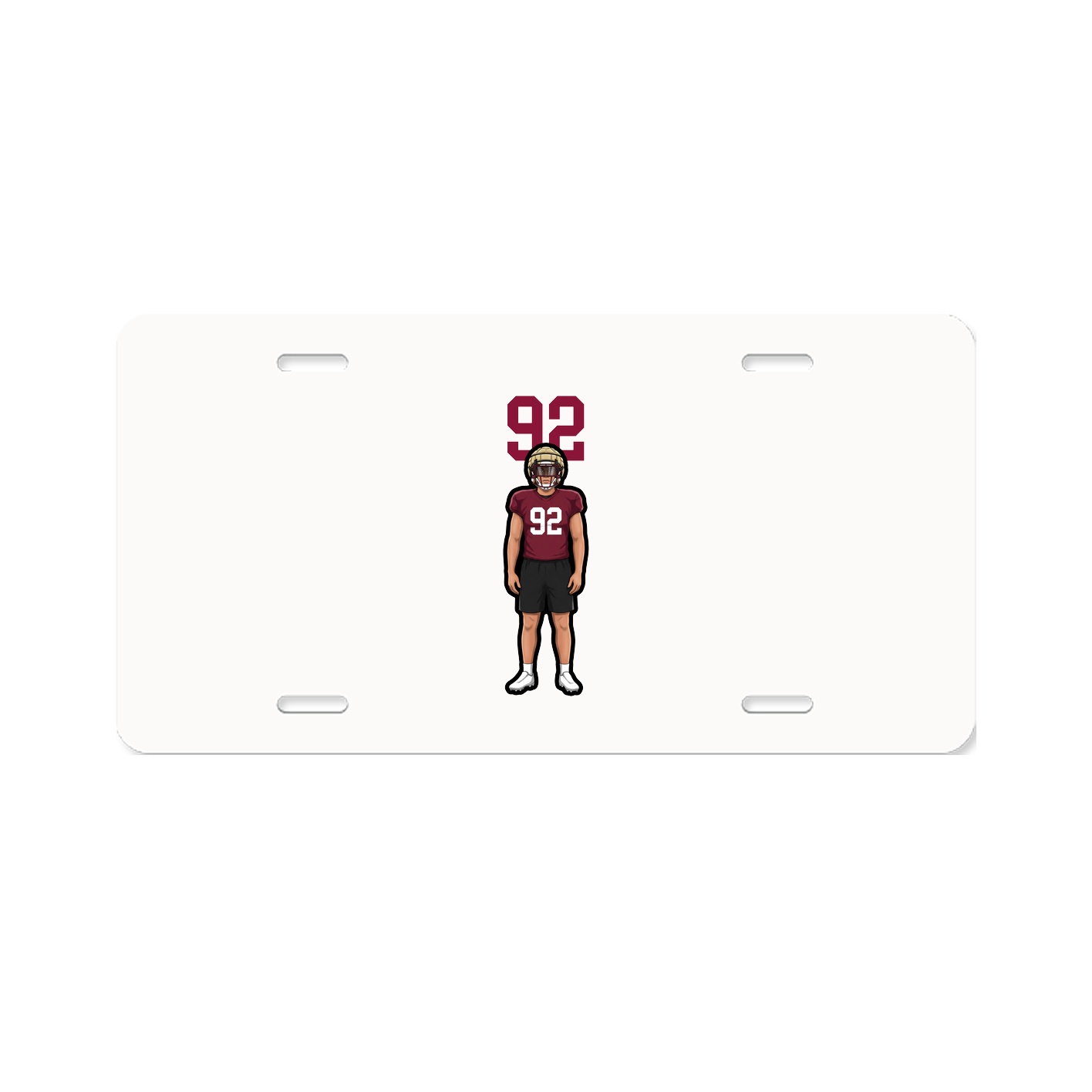 License Plate — Number Top in Classic