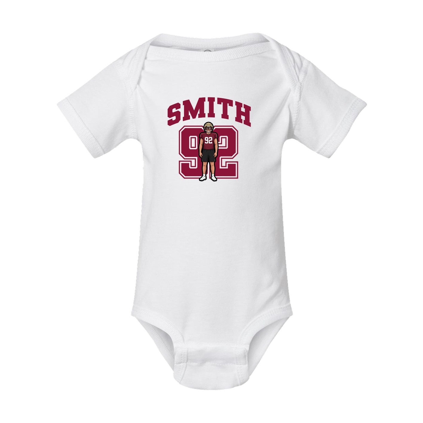 Baby Onesie — Number in White
