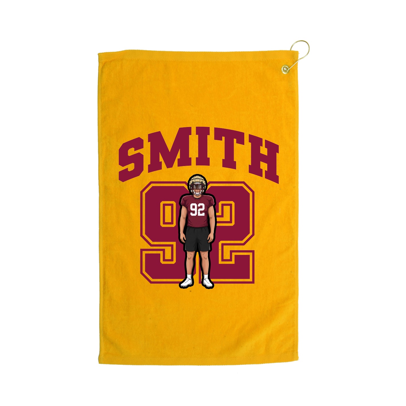 Golf Towel — Number in Gold