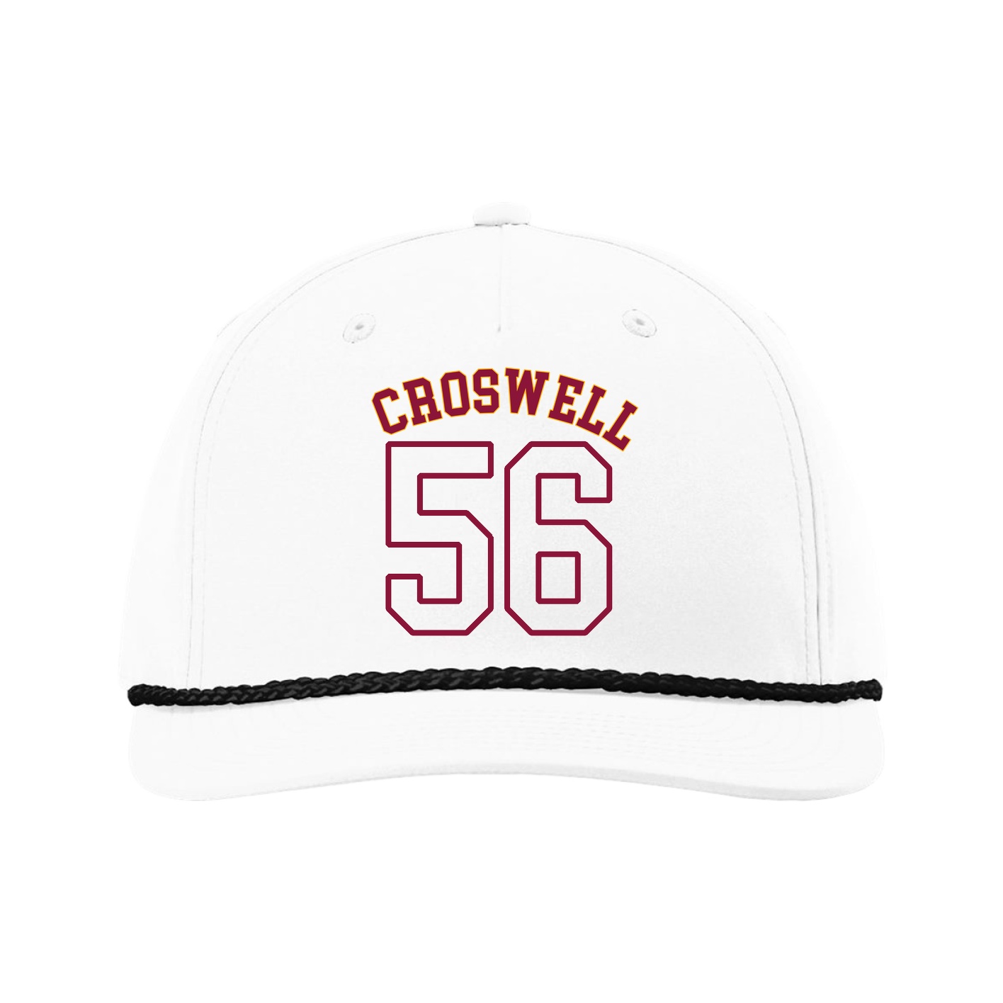 Five-Panel Classic Rope Cap — Shirsey Arch in White