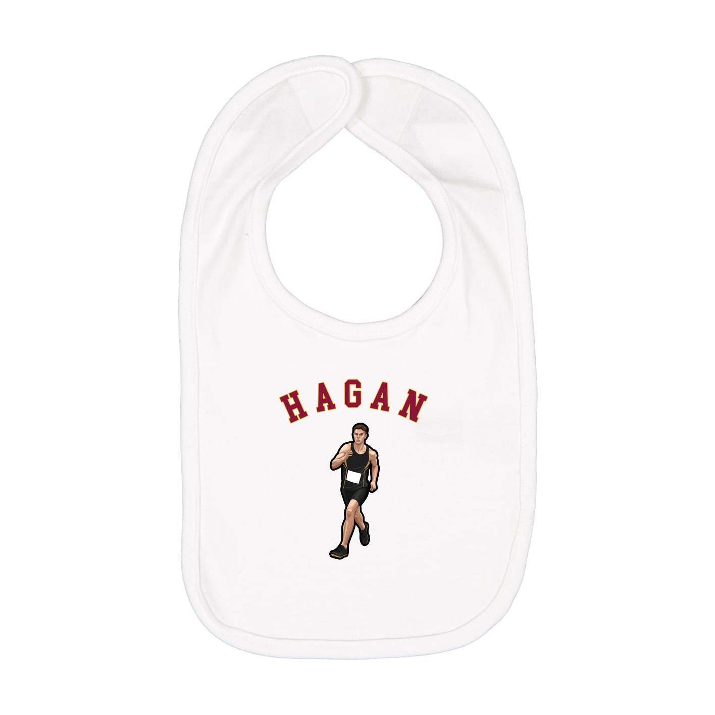 Infant Bib — Shirsey Arch in White