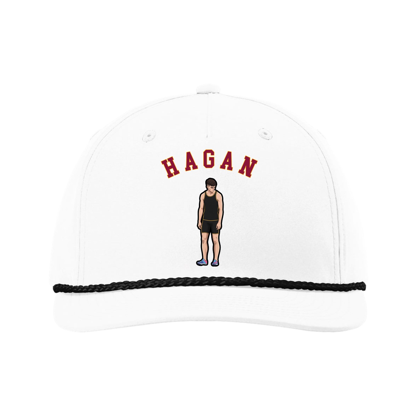 Five-Panel Classic Rope Cap — Shirsey Arch in White