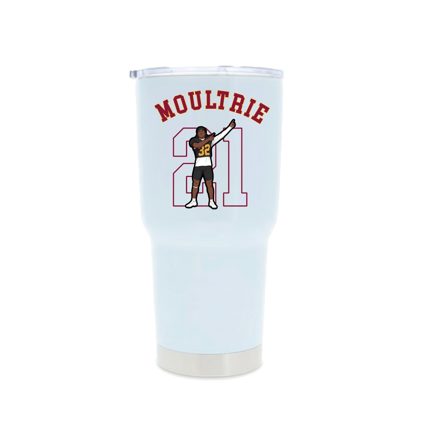 30oz Stainless Steel Tumbler — Shirsey Arch in White