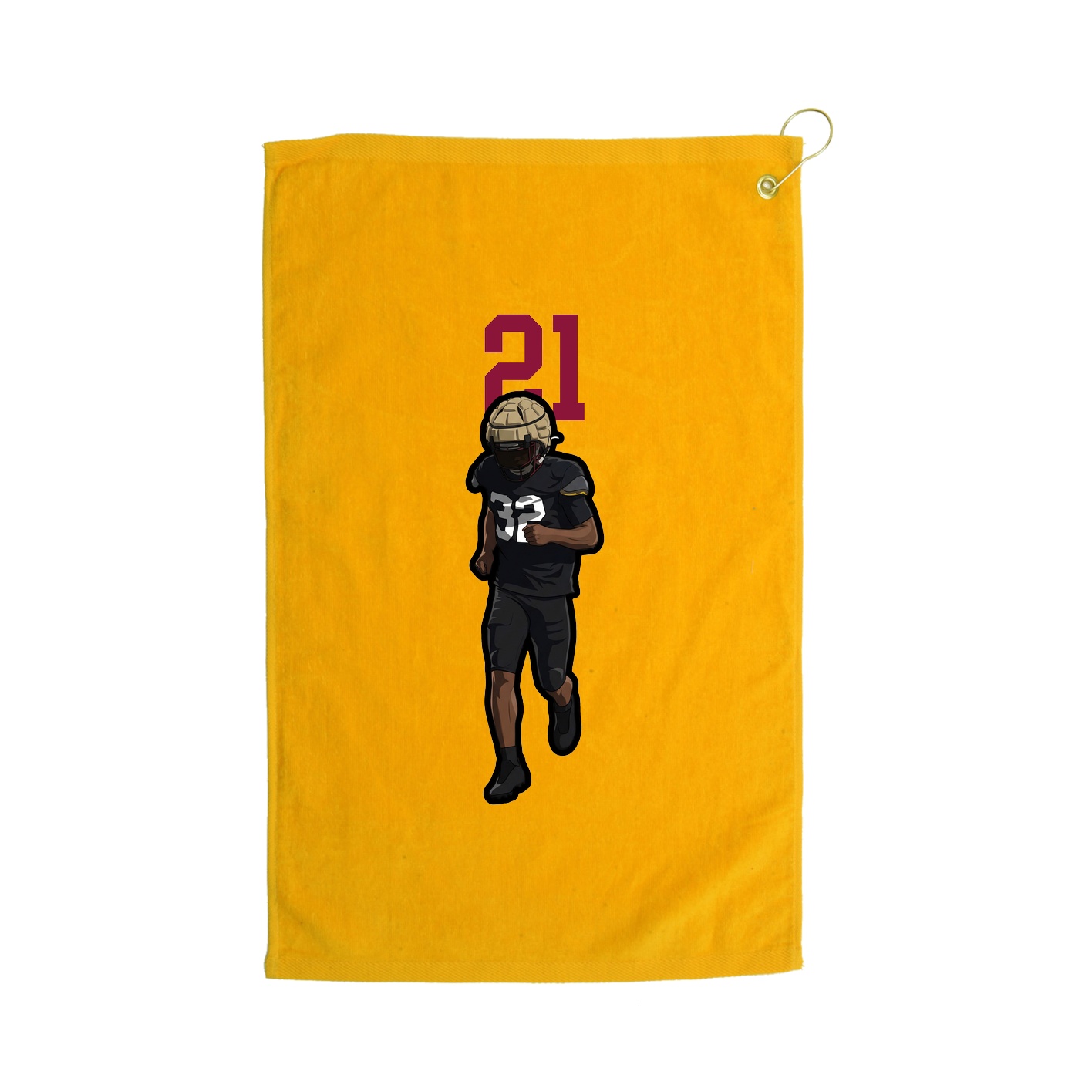 Golf Towel — Number Top in Gold