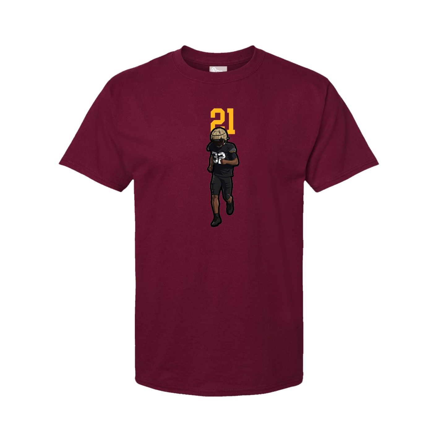 Youth Tee — Number Top in Cardinal