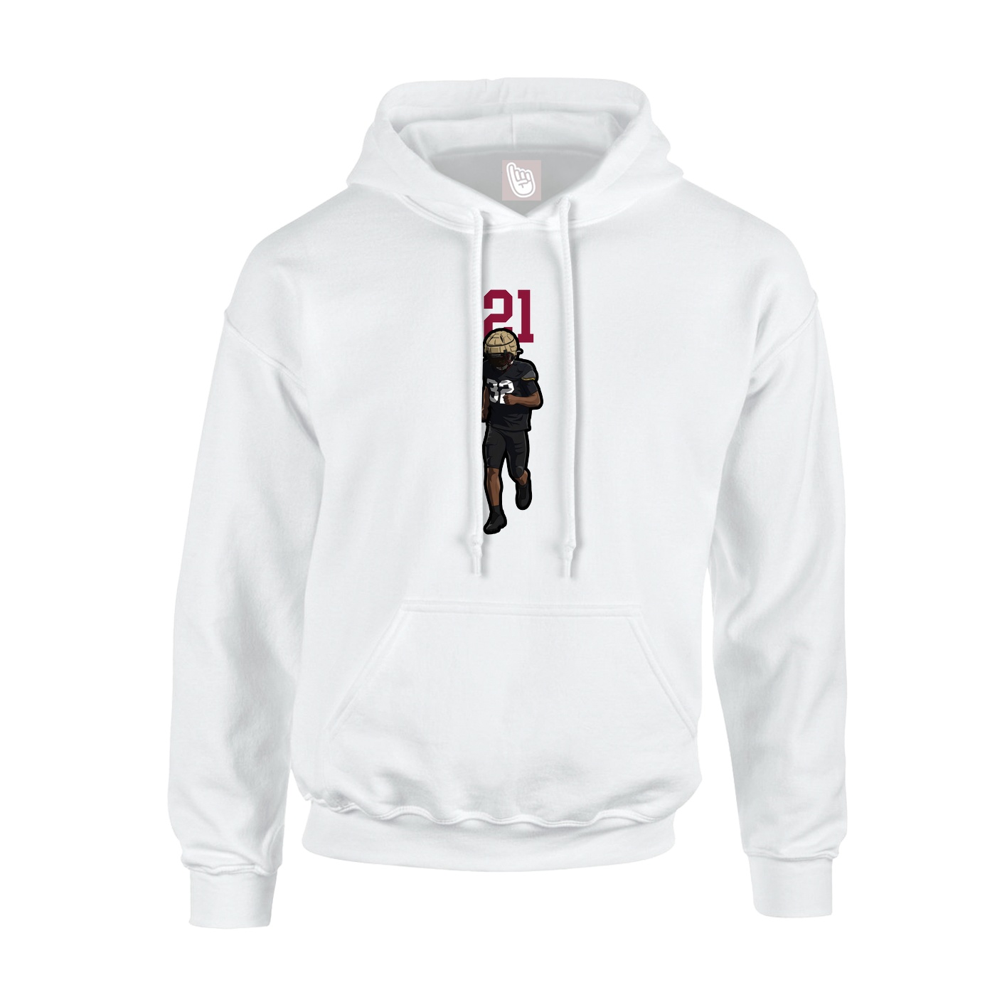 Hoodie — Number Top in White