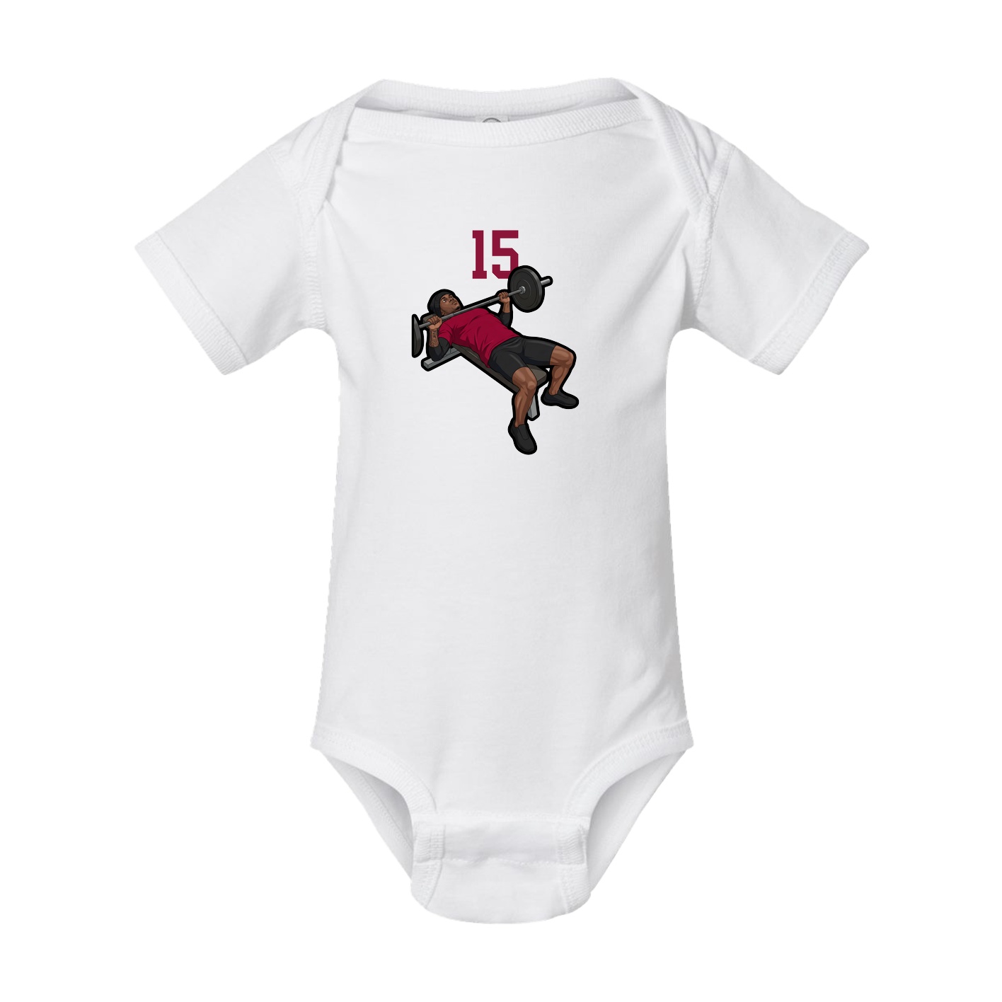 Baby Onesie — Number Top in White