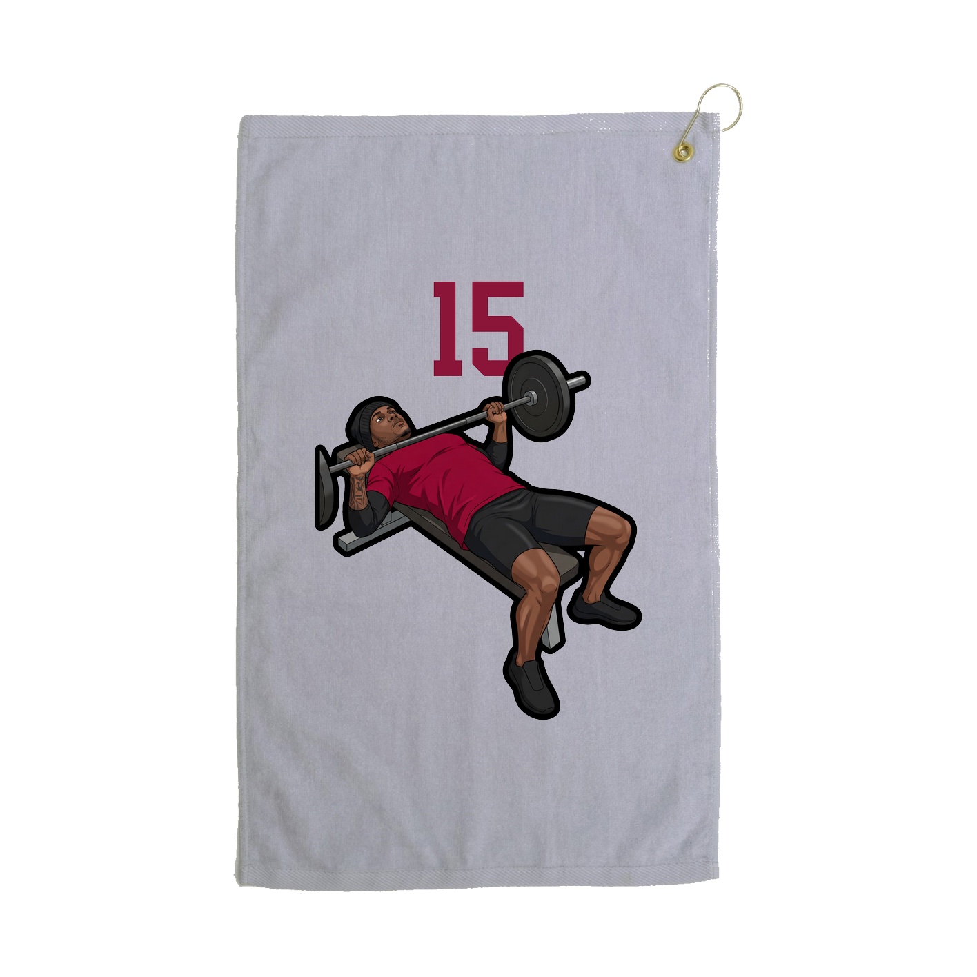 Golf Towel — Number Top in Grey