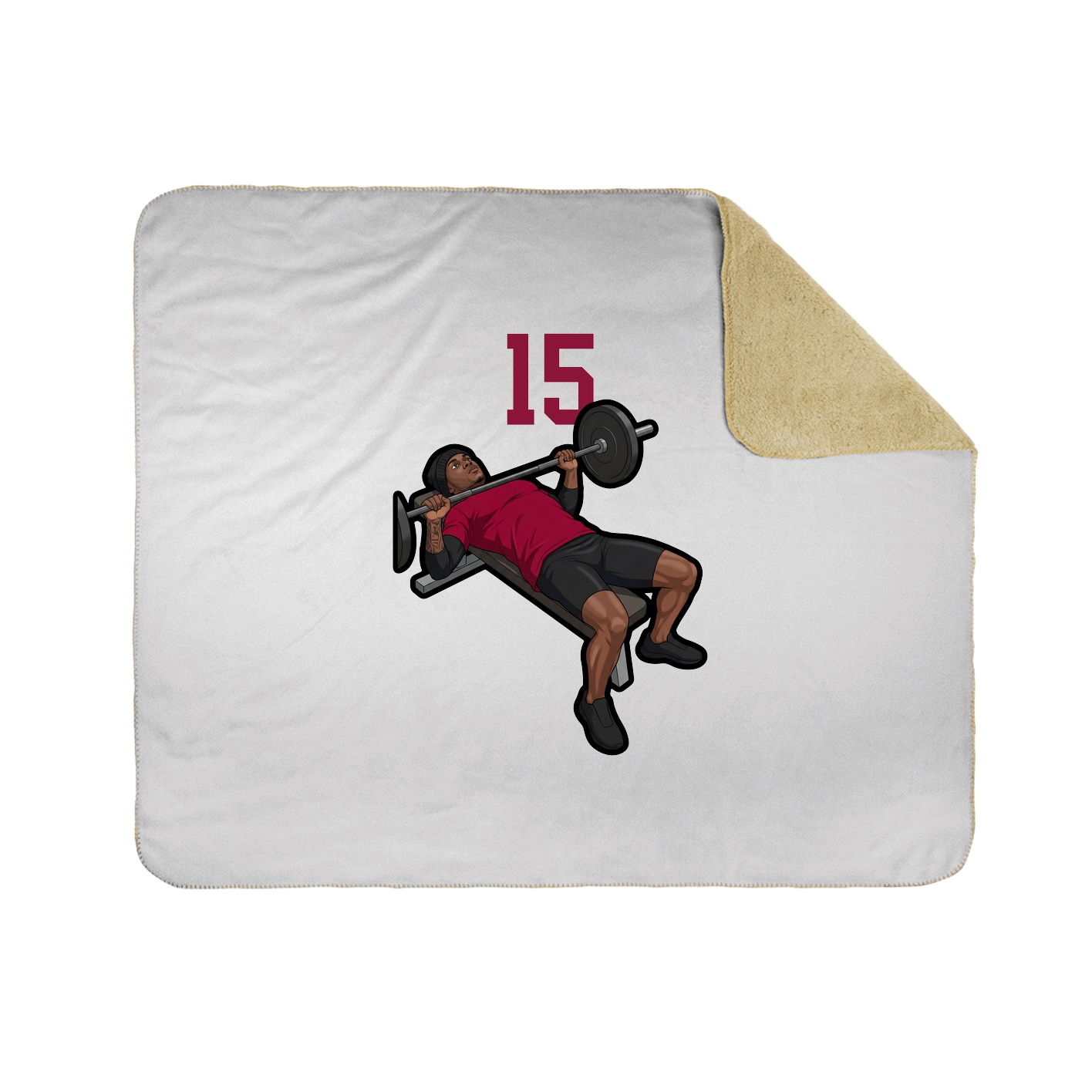 Throw Blanket — Number Top in White
