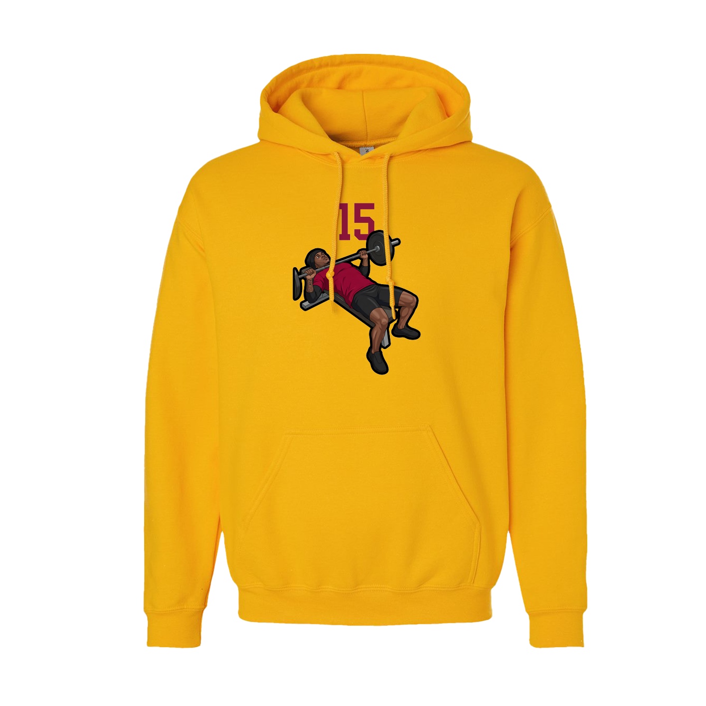 Hoodie — Number Top in Gold