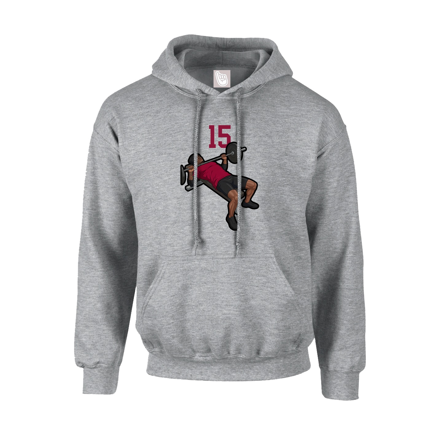 Youth Hoodie — Number Top in Grey